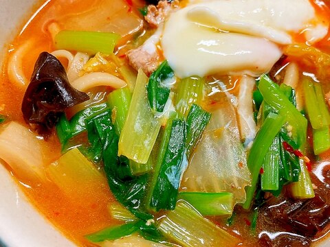 ピリ辛旨い！韓国風煮込みうどん